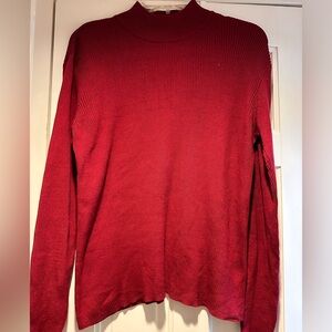Coldwater Creek Mock Turtleneck Ribbed Sweater